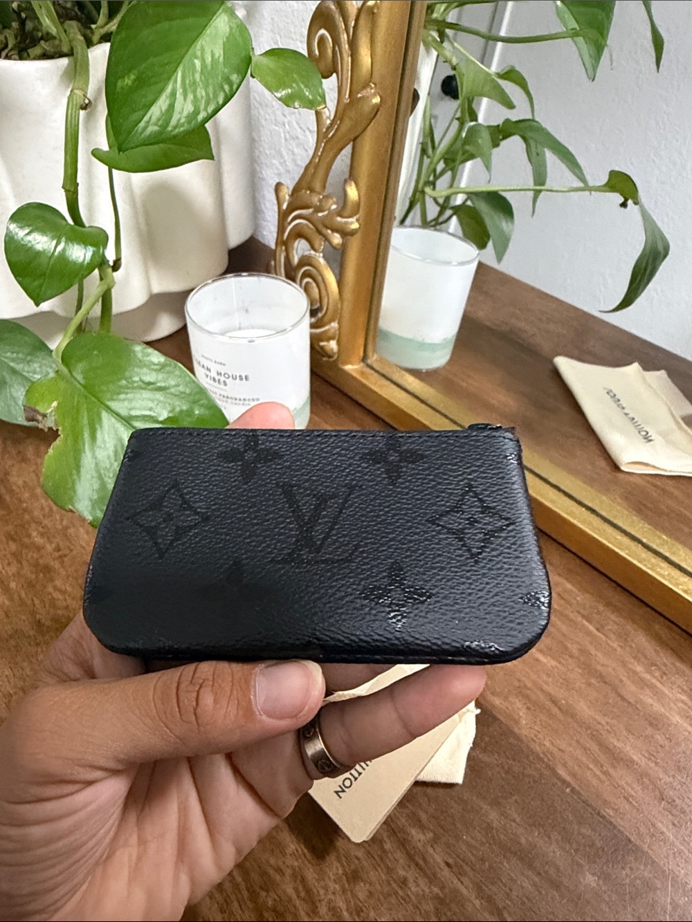 Louis Vuitton key pouch Monogram Midnight Black - Picture 6 of 8